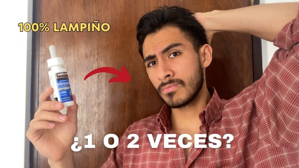 Fotos del antes y después de mi barba densa con minoxidil